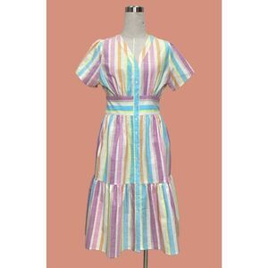 Anchor 2 Anchor NWT lauderdale striped linen dress M